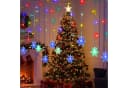 Merry 2024 Lichternetz LED Lichterkette 1.8m 96 LEDs Schneeflocke Fenster Weihnachtsdeko Bild 5