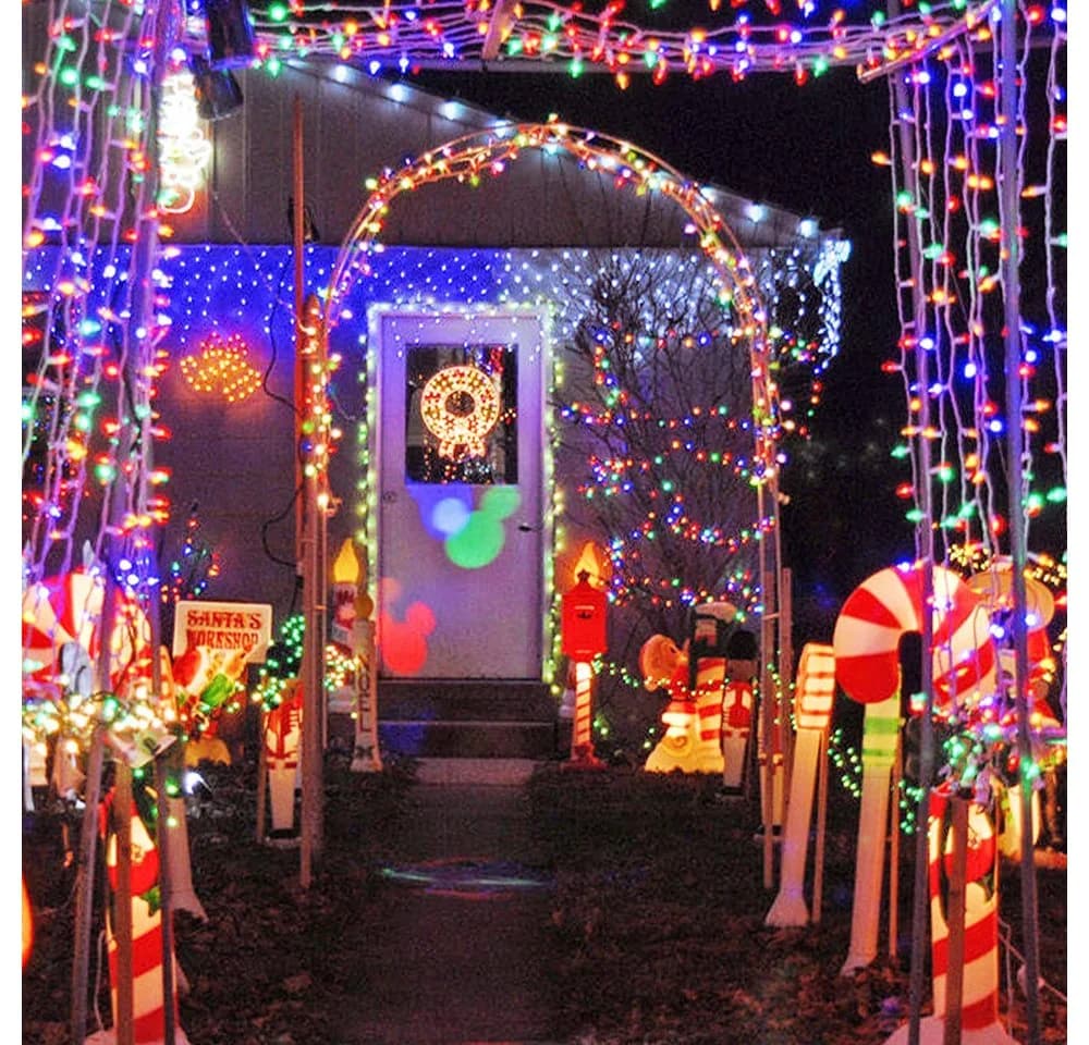 Merry 2024 LED-Lichterkette 100m Mehrfarbig 8 Modi Timer - Bild 2