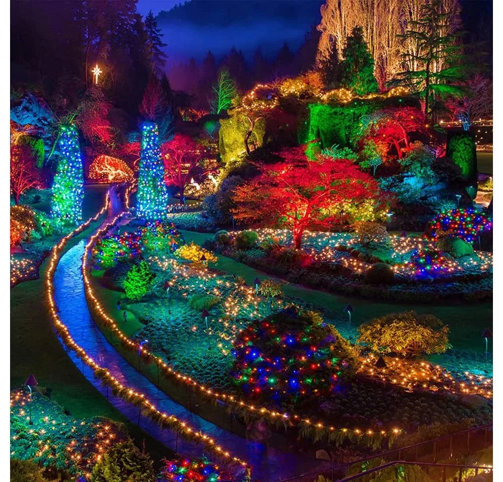 Merry 2024 LED-Lichterkette 100m Mehrfarbig 8 Modi Timer - Bild 3