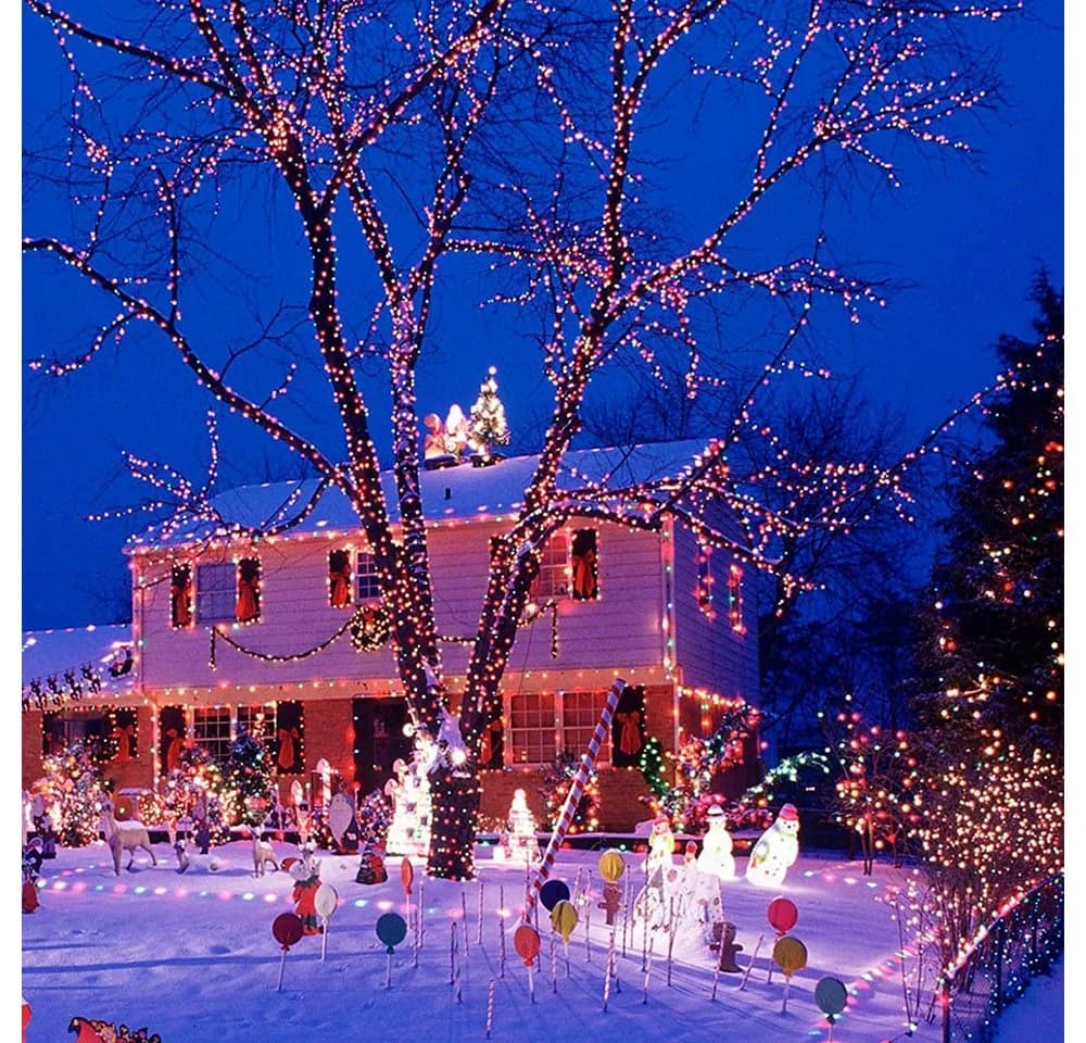Merry 2024 LED-Lichterkette 100m Mehrfarbig 8 Modi Timer - Bild 4