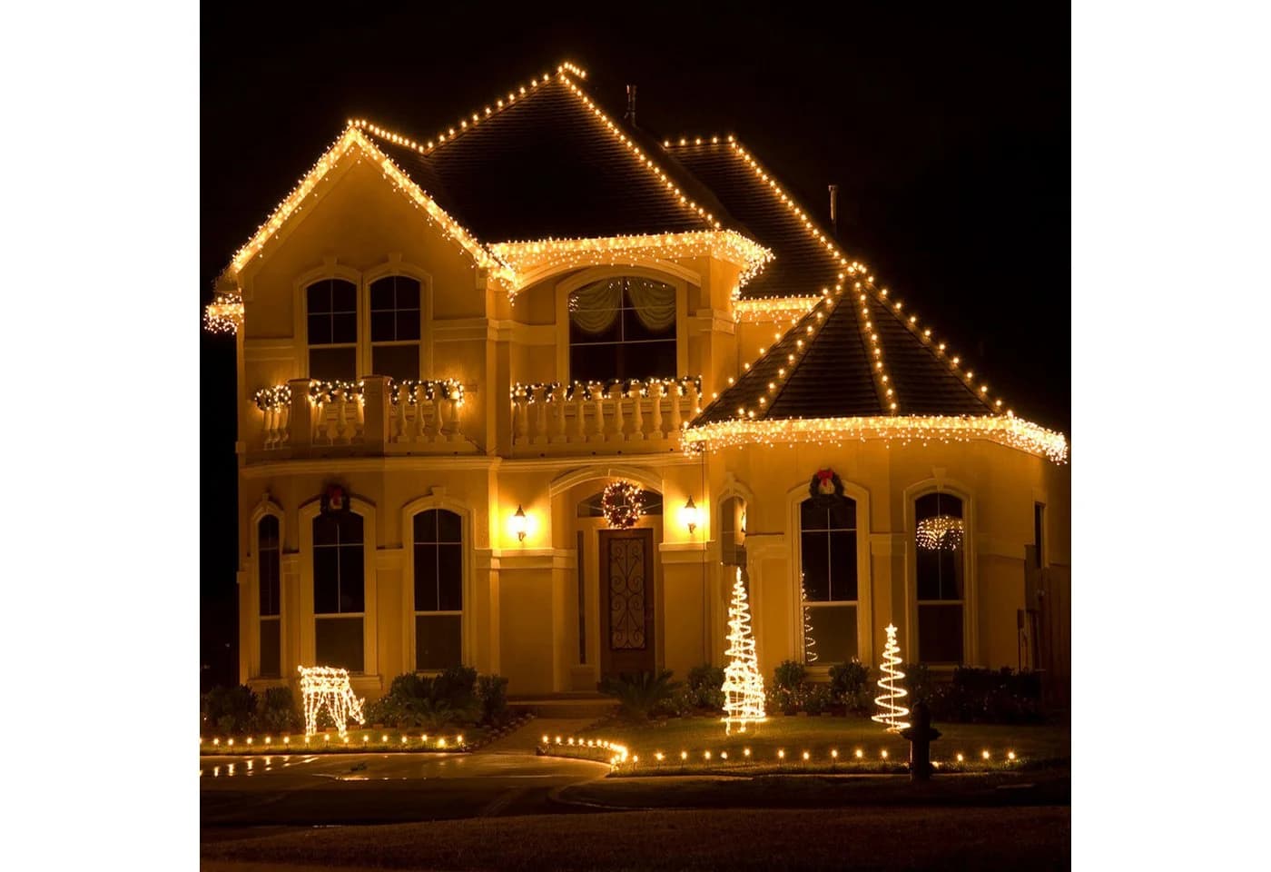 Lapamax LED-Lichterkette Vorhanglicht warmweiß mit Timer und Fernbedienung - Bild 4
