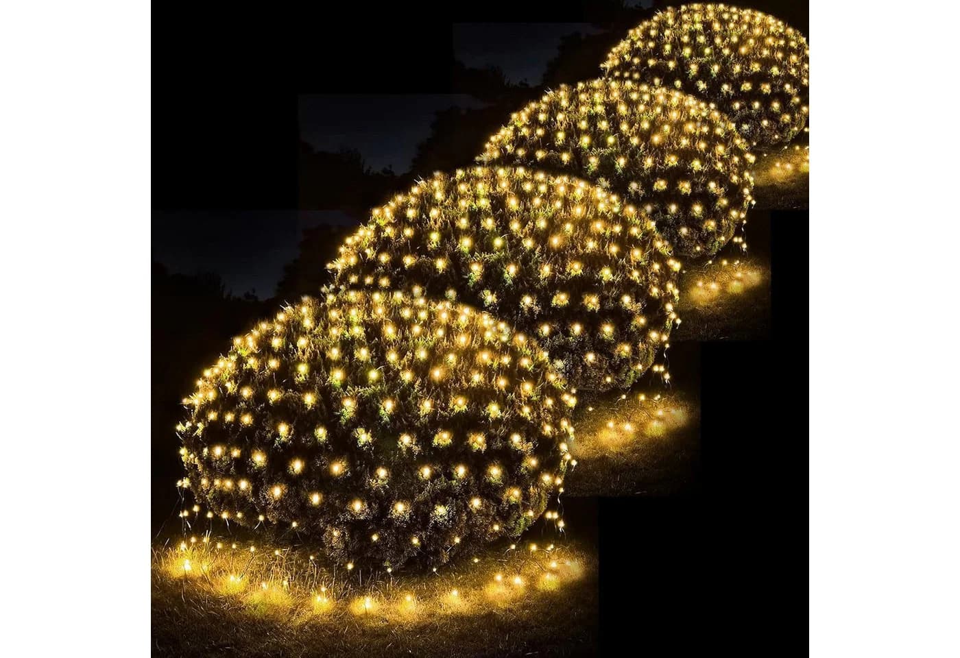 Merry 2024 LED-Lichternetz Warmweiß 8 Modi - Bild 3