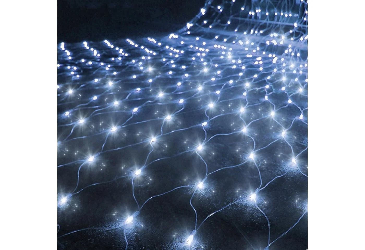 Merry 2024 LED-Lichternetz LED Lichterkette Dekolicht 8 Modi 1.5x1.5M/2x2M/2x3M/4x6M - Bild 2