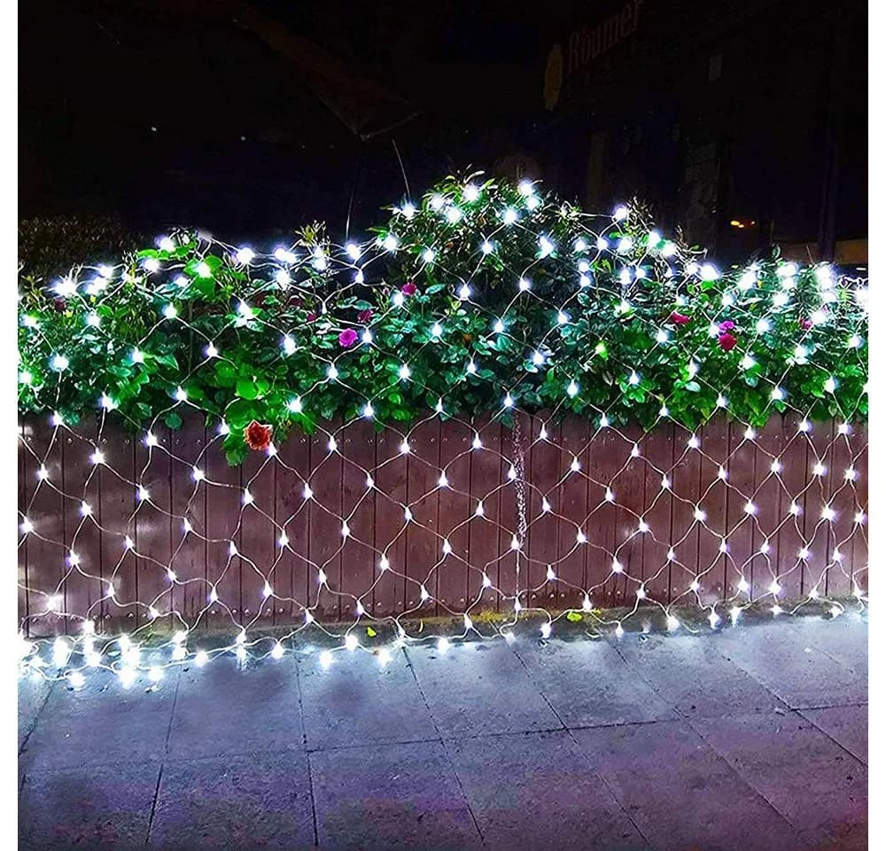 Merry 2024 LED-Lichternetz LED Lichterkette Dekolicht 8 Modi 1.5x1.5M/2x2M/2x3M/4x6M - Bild 3