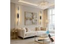 Jibenhome LED Wandleuchte Innen Wandlampe Wave Line, Minimalistische, LED fest integriert, mit Fernbedienung & Touch-Steuerung, 3000K-6000K, Timer Bild 2