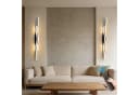 Jibenhome LED Wandleuchte Innen Wandlampe Wave Line, Minimalistische, LED fest integriert, mit Fernbedienung & Touch-Steuerung, 3000K-6000K, Timer Bild 3