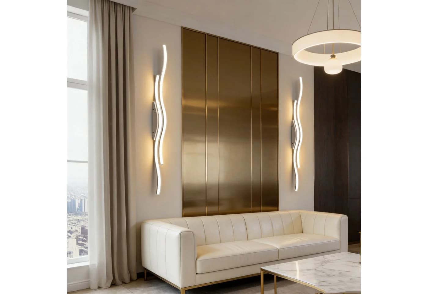 MUPOO LED Wandleuchte Modern Schwarz/Weiß Dimmbar - Bild 2