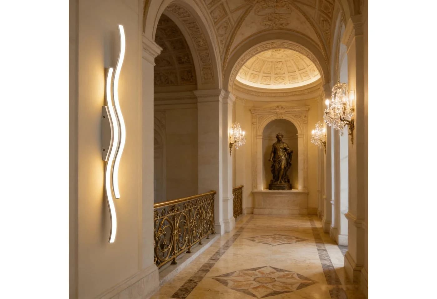 MUPOO LED Wandleuchte Modern Schwarz/Weiß Dimmbar - Bild 4