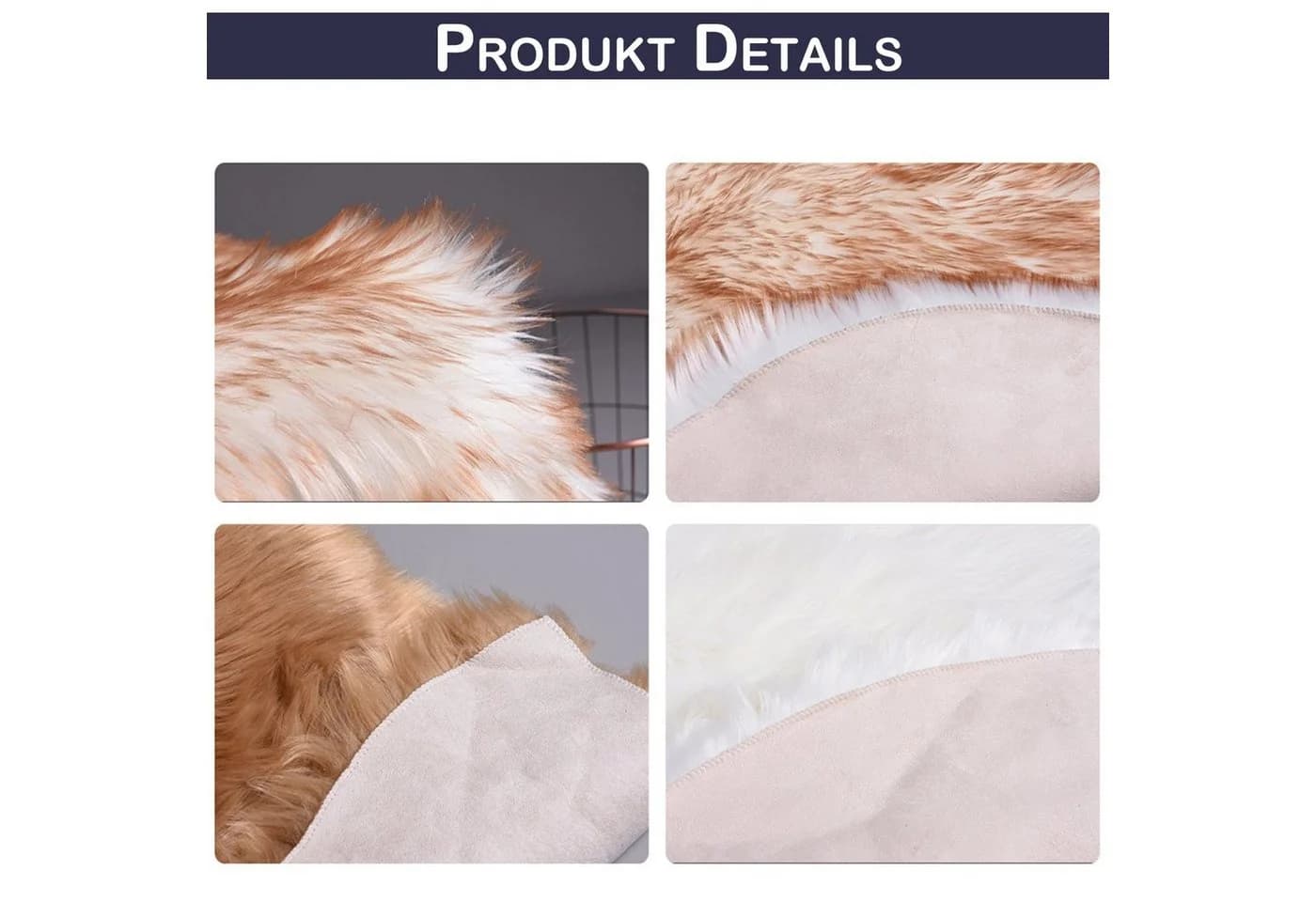 BTTO TEPP Hochflor-Teppich Lila Kunstfell Shaggy - Bild 4