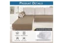 BTTO L-förmiger Sofahusse 2er Set Wasserdicht Beige Gesteppt Bild 3