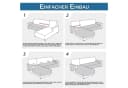BTTO L-förmiger Sofahusse 2er Set Wasserdicht Beige Gesteppt Bild 5