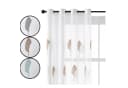Jibenhome Schiebegardine 2-er Set Voile Gardine Baumstickerei Bild 2