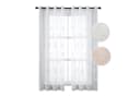 Jibenhome Gardine 2 St. Weiß Ösen Vorhang Vogelnest-Stickerei Voile Bild 2