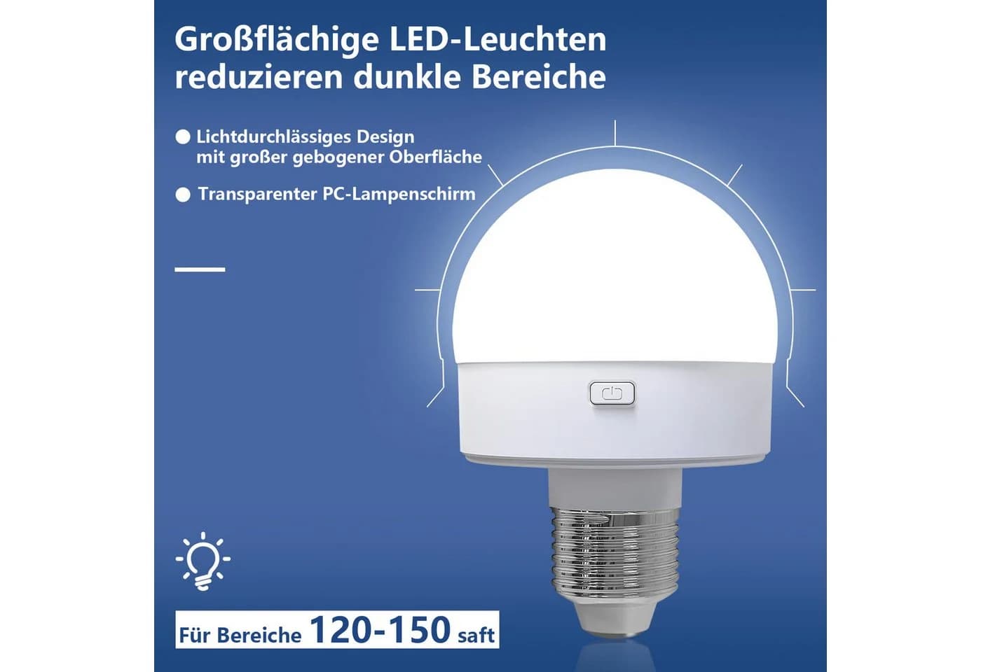 MUPOO LED Nachtlicht E27 Dimmbar RGB USB Aufladbar mit Fernbedienung - Bild 3