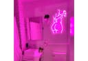 MUPOO LED Neonlicht Rosa Dame mit Wein Wanddekoration Bild 3