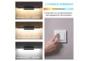 Jibenhome LED Wandleuchte Schwarz Aluminium 330° Drehbar Dimmbar Bild 3