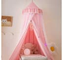 BTTO Betthimmel Moskitonetz Polyester Rosa Ohne Bohren Bild 2