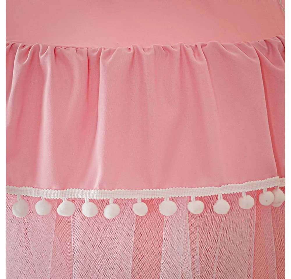 BTTO Betthimmel Moskitonetz Polyester Rosa Ohne Bohren - Bild 5