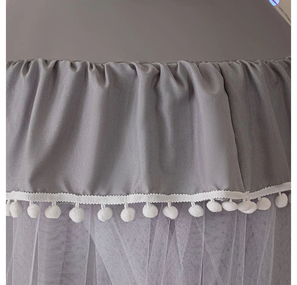 BTTO Betthimmel Moskitonetz Polyester Grau 270cm - Bild 5