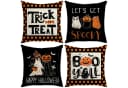 BTTO Kissenhüllen Halloween 45x45cm Leinenmischung 4er Set Bild 2