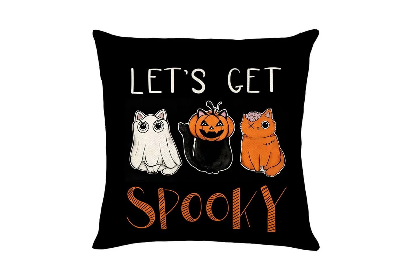 BTTO Kissenhüllen Halloween 45x45cm Leinenmischung 4er Set - Bild 4