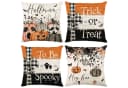 BTTO Kissenhüllen Halloween 45x45cm 4er Set Leinenmischung Bild 2