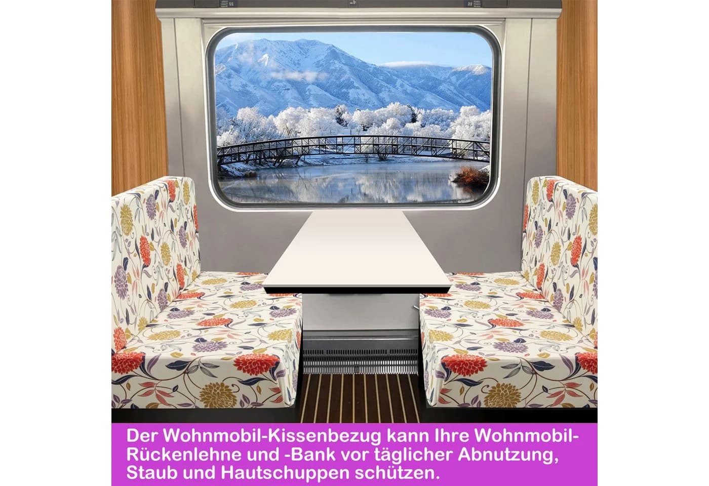 BTTO Sofaschoner Sesselbezug 2 Stück Camper Kissenbezüge Creme - Bild 3
