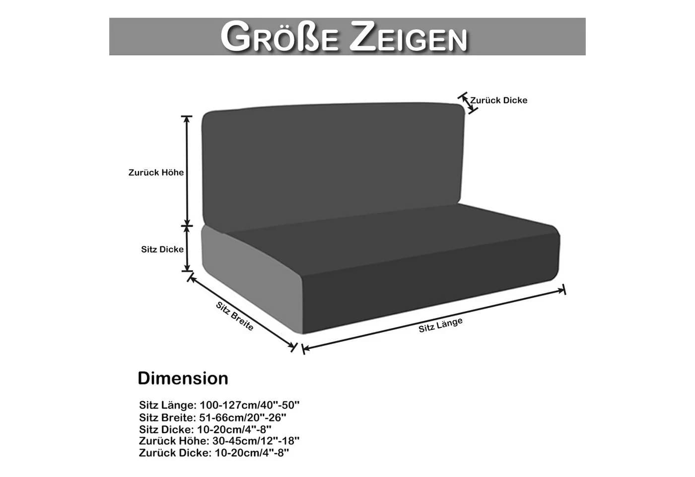 BTTO Sofaschoner Sesselbezug 2 Stück Schwarz Wohnmobil