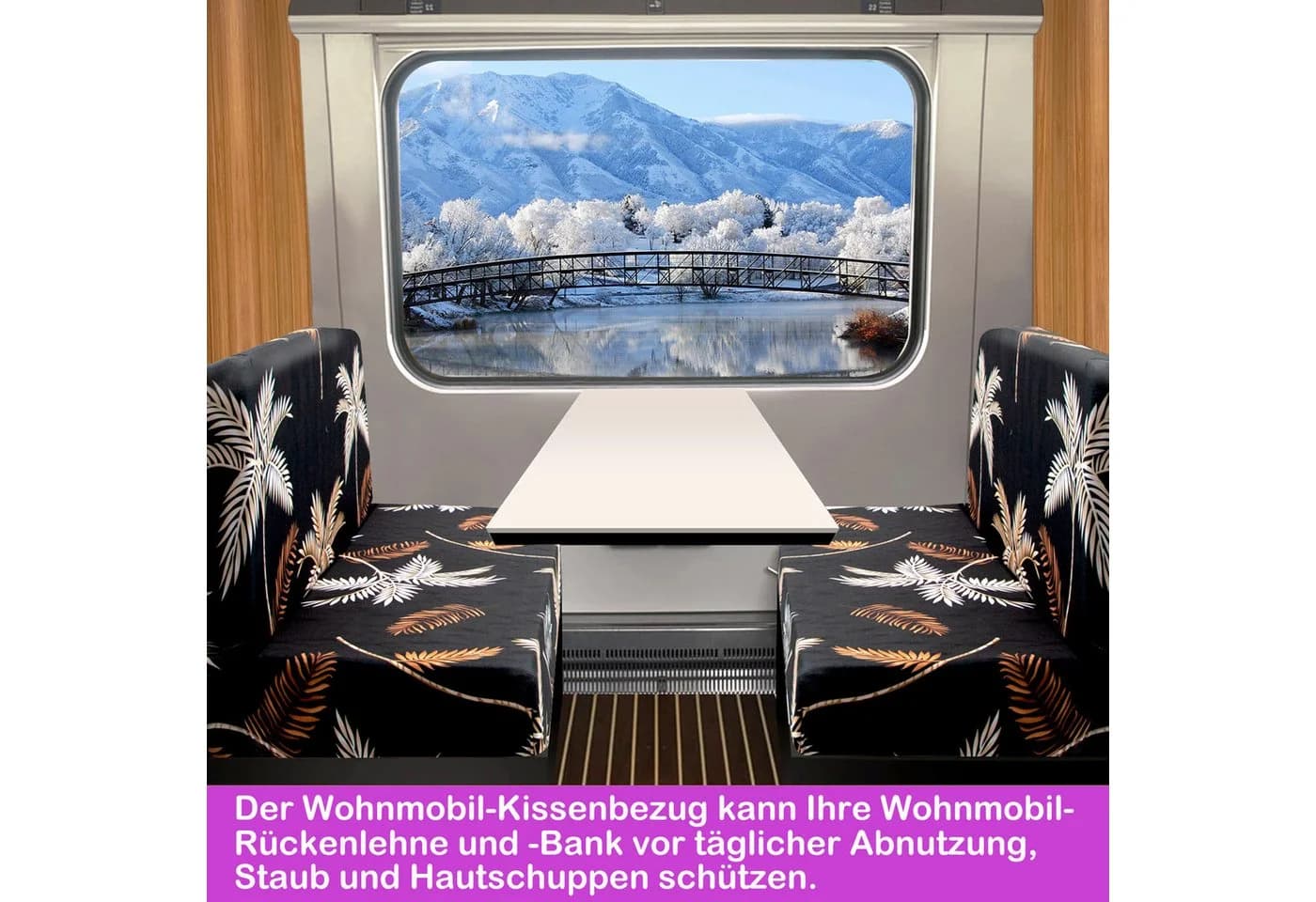 BTTO Sofaschoner Sesselbezug 2 Stück Schwarz Wohnmobil - Bild 3