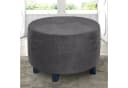 BTTO Stuhlhusse Hockerbezug Grau Samt Stretch Bezug Bild 3
