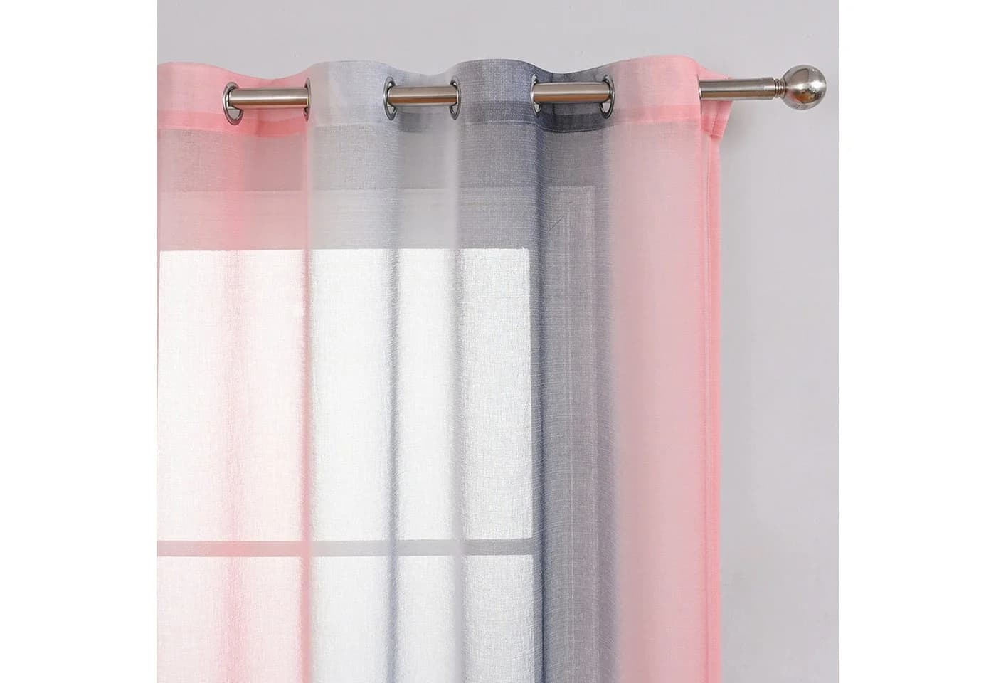 BTTO V&G Scheibengardine 1/2er Set Transparente Voile Vorhang Farbverlauf - Bild 3