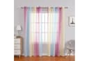 BTTO V&G Scheibengardine 1/2er Set Transparente Voile Vorhang Farbverlauf Bild 1