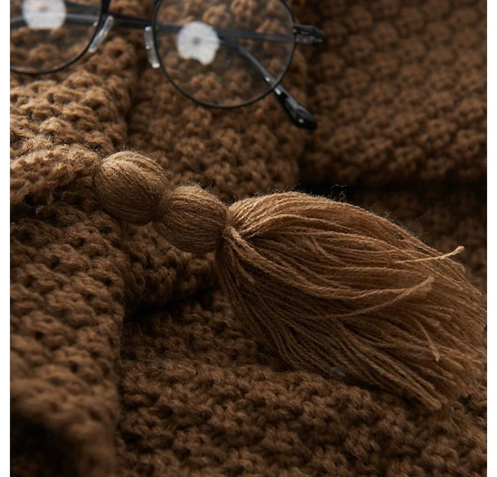 BTTO Wohndecke Weich Flauschig Sofa Kuscheldecke Braun - Bild 5