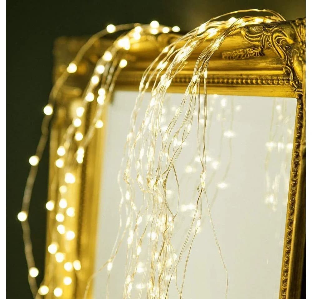 Jibenhome Dekobaum Lichtervorhang Baumvorhang 8 Modi Wasserfall-Lichterkette USB Timer Fernbedienung - Bild 5