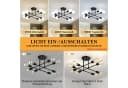 Jibenhome LED Deckenleuchte Schwarz Kronleuchter-Hängend Deckenlampe 6 Flammig LED fest integriert Retro Bild 1
