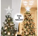 Jibenhome Christbaumspitze Schneeflockenprojektor mit LED Bild 1