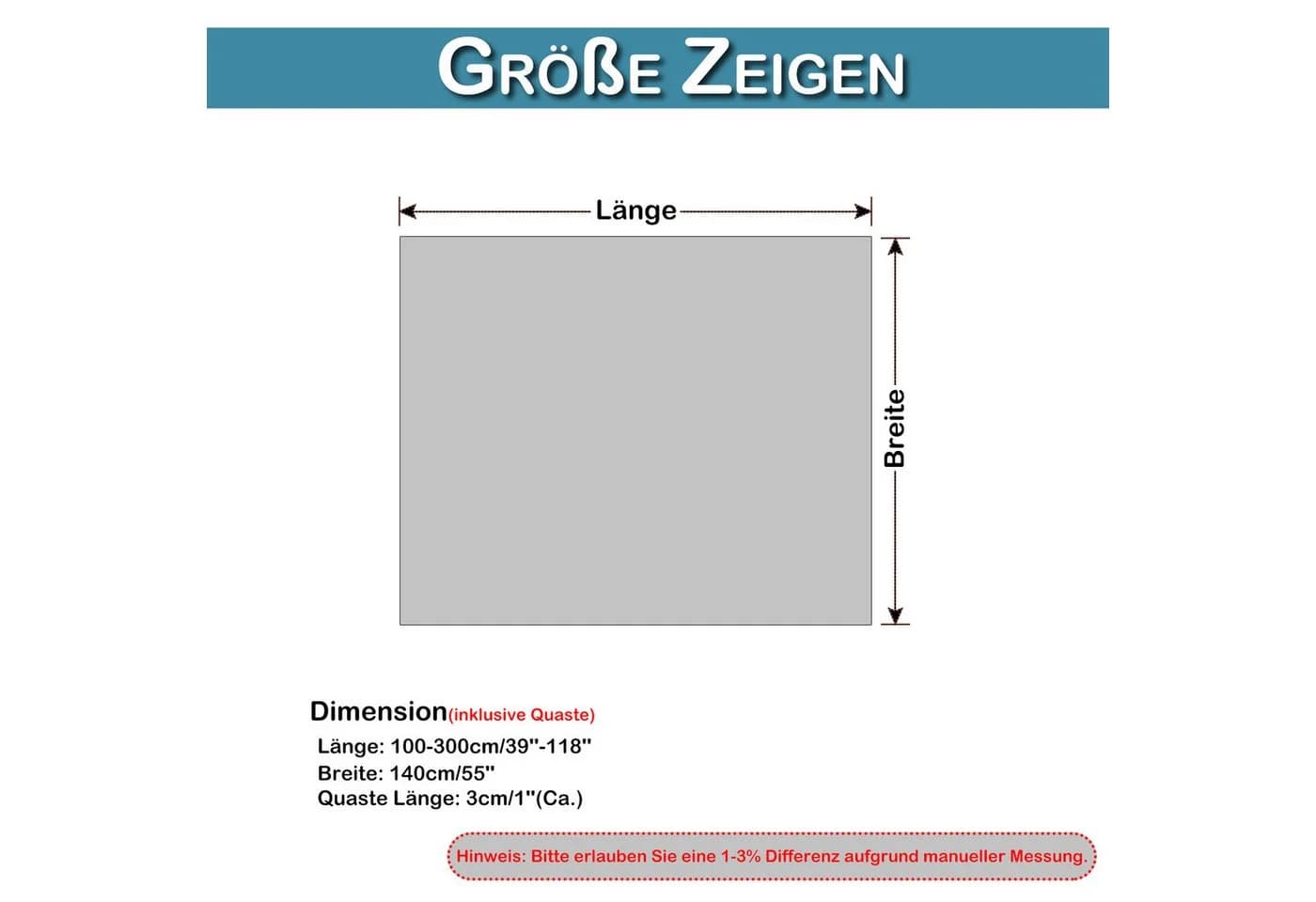 BTTO Vintage-Tischdecke Beige Leinen-Polyester Mix mit Quasten