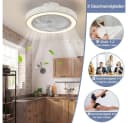 Jibenhome Deckenventilator mit Licht, Modern, Weiß Bild 3