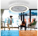Jibenhome Deckenventilator mit Licht, Modern, Weiß Bild 5