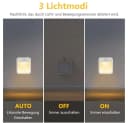 Jibenhome LED Steckdosenleuchte Nachtlicht 3 Modi Bewegungsmelder Plug-in Warmweiß Bild 4