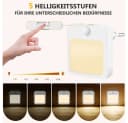 Jibenhome LED Steckdosenleuchte Nachtlicht 3 Modi Bewegungsmelder Plug-in Warmweiß Bild 5
