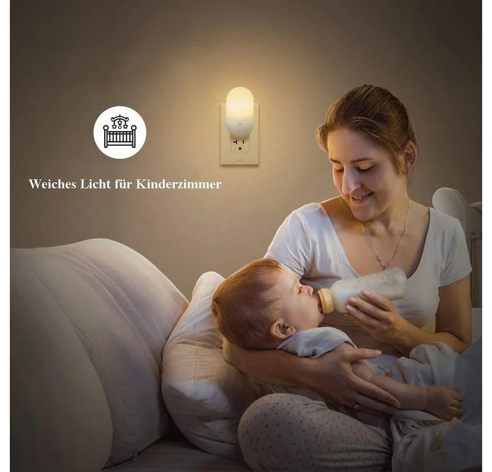 Rosnek Nachtlicht Steckdose Warmweiß LED Kinder - Bild 4