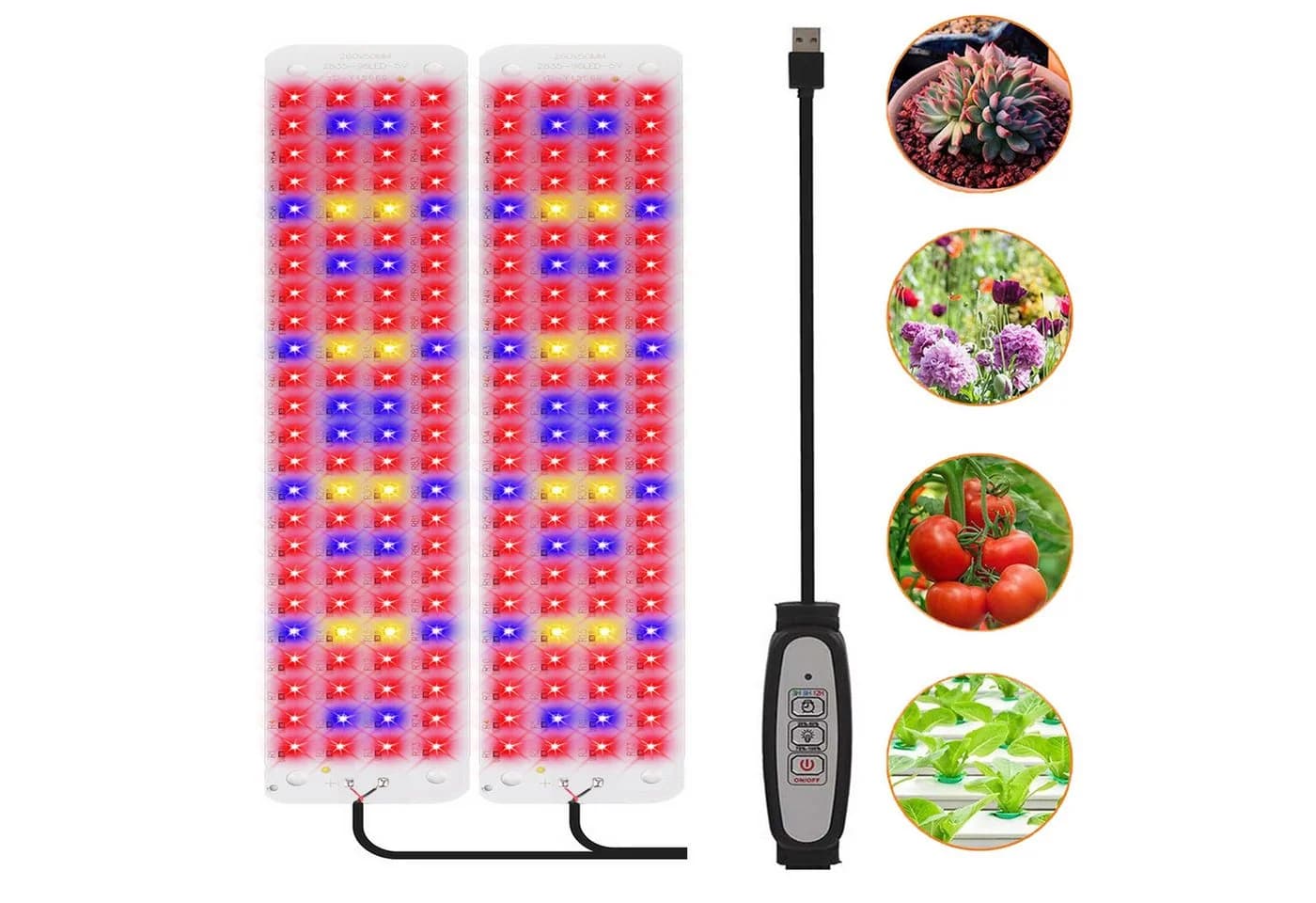 Jibenhome USB LED Pflanzenlampe Vollspektrum Dimmbar Timer - Bild 2