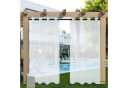 BTTO Outdoor Vorhang Transparent Weiß Wasserabweisend Voile Gardinen Set Bild 2