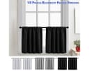 BTTO V&G Scheibengardine Schwarz Blickdicht 2 Panels Bild 1