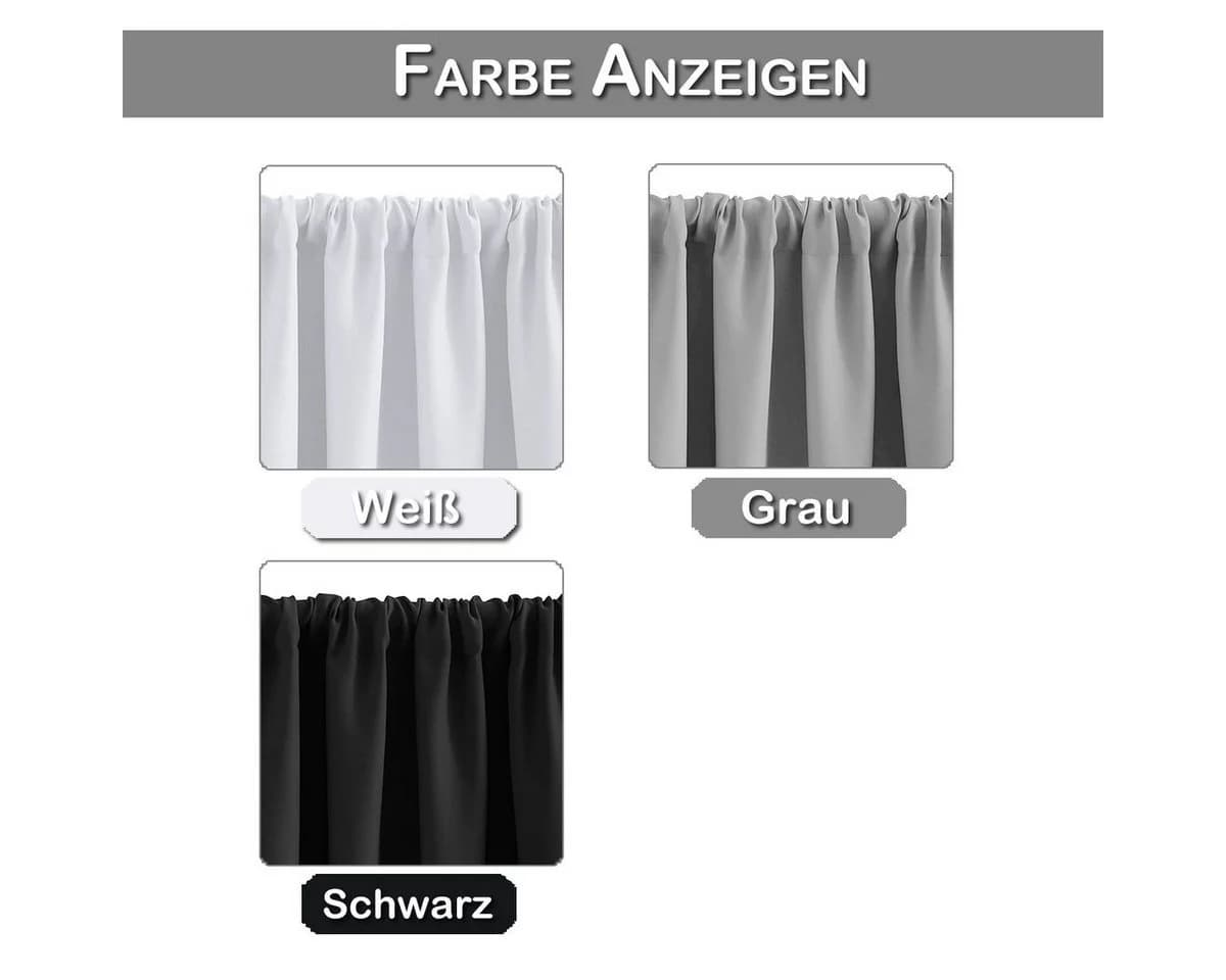BTTO V&G Scheibengardine Schwarz Blickdicht 2 Panels - Bild 3
