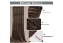 BTTO Samtvorhang Toffee Braun Blickdicht mit Blumenmuster Bild 4