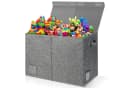 BTTO Aufbewahrungsbox mit Deckel und Griffen, Grau, 62,5 x 33 x 40 cm Bild 2