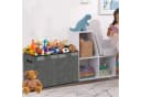 BTTO Aufbewahrungsbox mit Deckel und Griffen, Grau, 62,5 x 33 x 40 cm Bild 3
