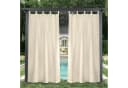 BTTO V&G Vorhang Outdoor Wetterfest Verdunkelungsvorhang Schlaufengardine Beige Bild 2